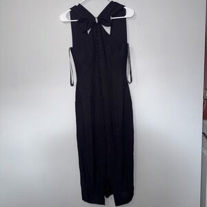 Vintage‎ En Francais by Huey Waltzer Black Formal Cocktail Evening Dress 80s/90s